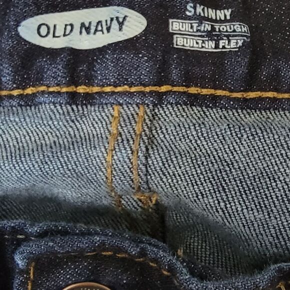 Old Navy Denim Skinny Build in Tough Build in Flex Dark Blue Jeans Size 31x32 - Picture 7 of 8